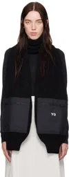 Y-3 Black Sleeve Shawl In Black