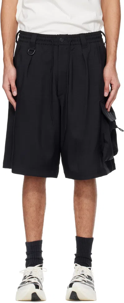 Y-3 Black Sport Uniform Cargo Shorts