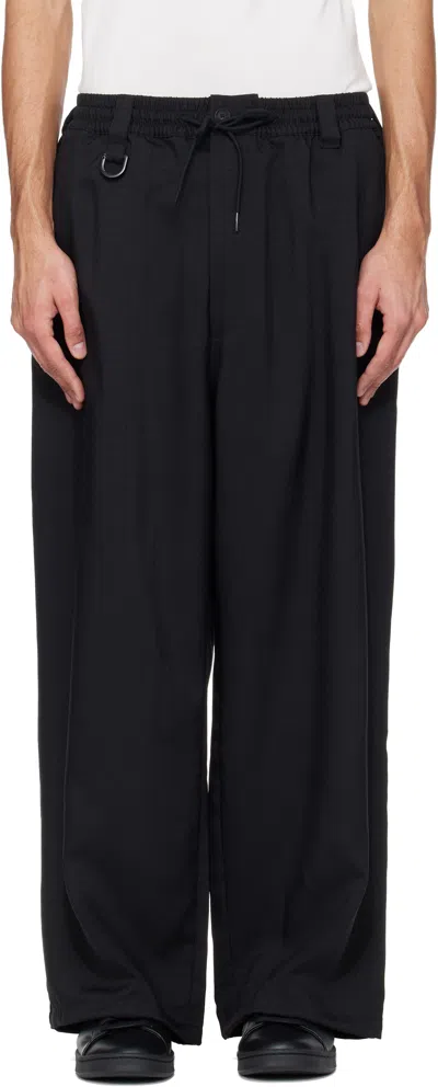 Y-3 Black Sport Uniform Pinstripe Track Pants