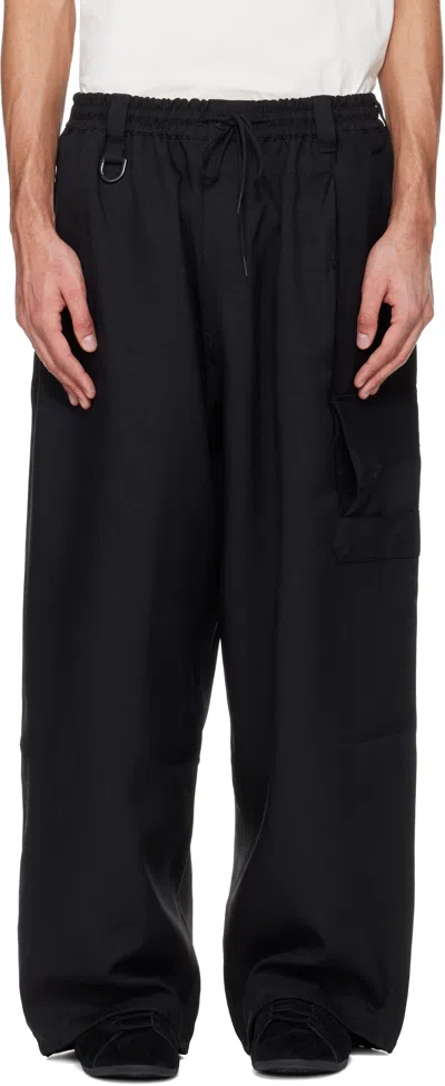 Y-3 Black Sport Uniform Straight Cargo Pants
