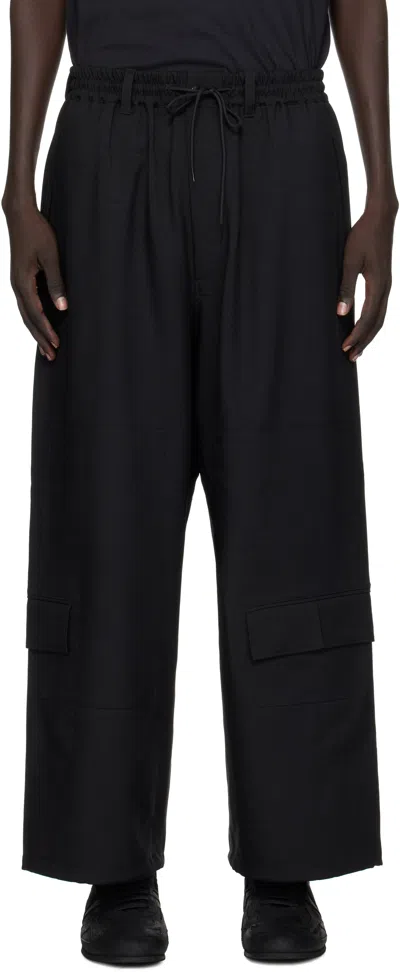 Y-3 Black Sport Uniform Straight Leg Cargo Pants