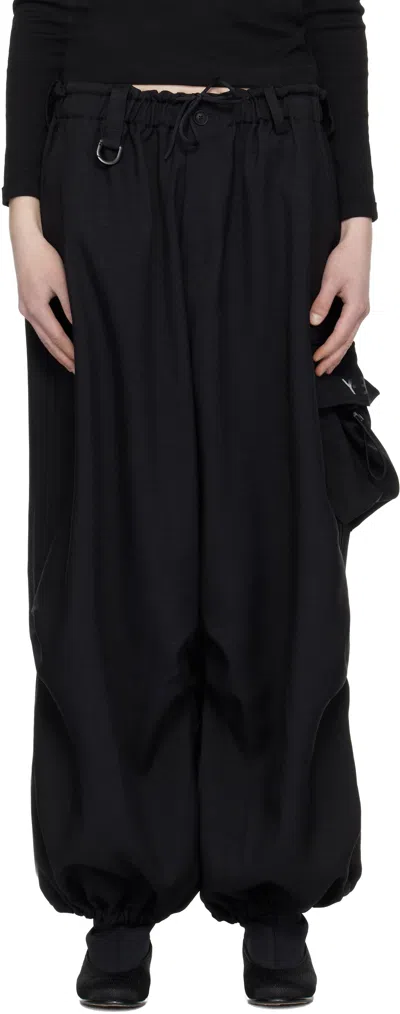 Y-3 Black Sport Uniform Wide Cargo Pants