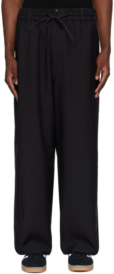 Y-3 Black Sport Uniform Wide Trousers