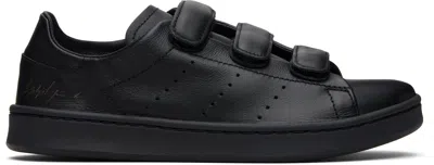 Y-3 BLACK STAN SMITH HOOK-AND-LOOP SNEAKERS