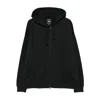 Y-3 Zip-up Black Hoodie With Minimalist Design In Black