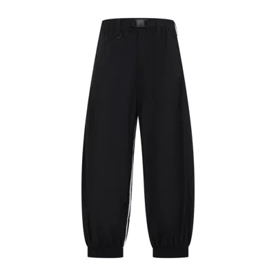 Y-3 Black Trousers With Contrasting Side Stripes