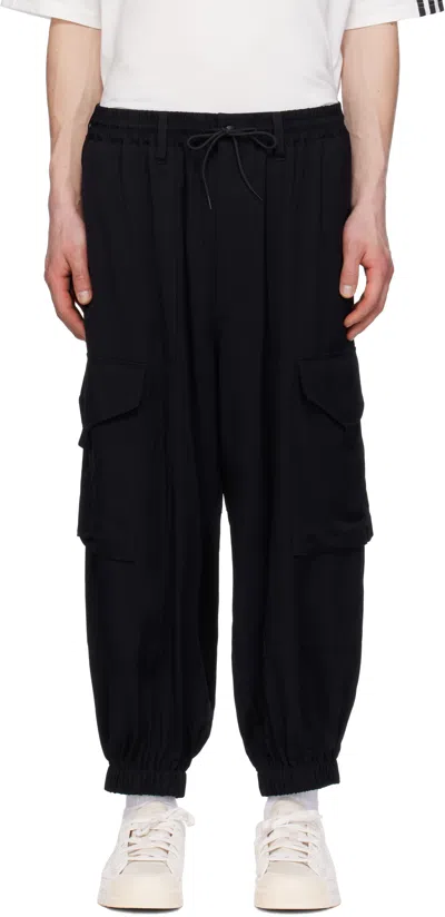Y-3 Black Twill Cargo Pants