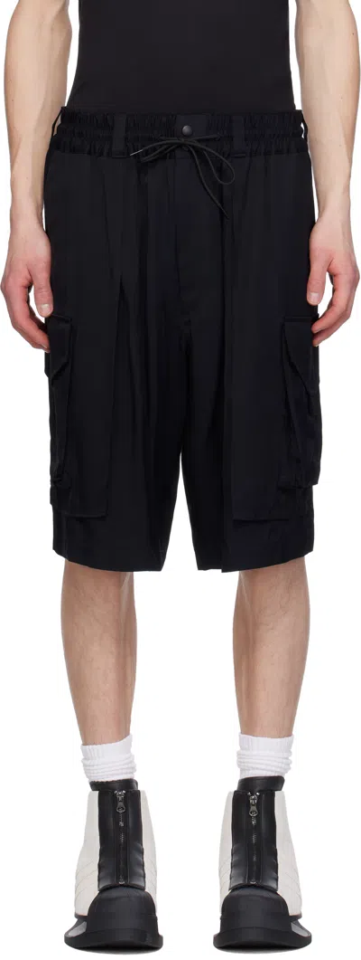 Y-3 Black Twill Shorts