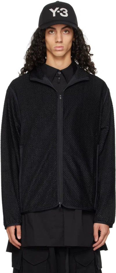 Y-3 Black Waffle Warp Knit Jacket