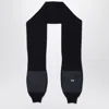 Y-3 ADIDAS Y-3 BLACK WOOL AND NYLON SCARF WITH SLEEVES