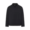 Y-3 Black Wool-blend Jacket With Pointed Collar And Two-way Zip Closure In Black