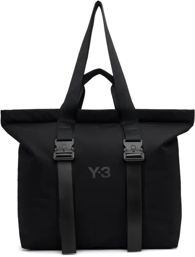 Y-3 BLACK 'Y-3' SHOPPER TOTE