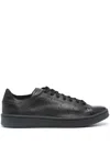 Y-3 Low-top Sneakers With Perforated Detailing And Rubber Sole In Black