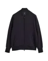 Y-3 Black Zip-up Track Jacket With Ribbed Details In Black
