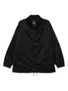 Y-3 Black Zipped Jacket With Press Stud Closure In Black