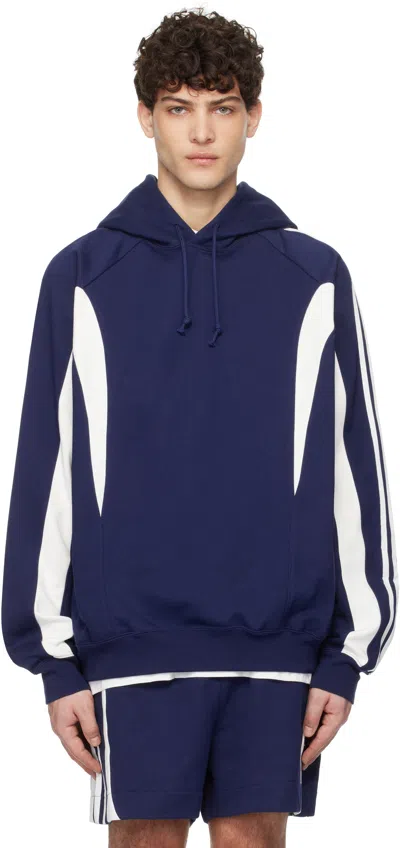 Y-3 Blue Cut Line Hoodie