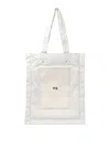 Y-3 WHITE LUX TOTE BAG FRONTAL
