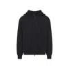 Y-3 Brushed Terry Hoodie With Drawstring Hood In Black
