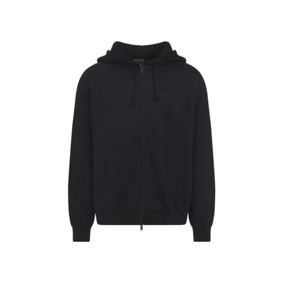 Y-3 BRUSHED TERRY HOODIE WITH DRAWSTRING HOOD