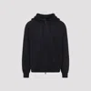 Y-3 Brushed Terry Hoodie With Drawstring Hood In Black