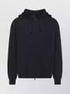 Y-3 Brushed Terry Hoodie With Drawstring Hood In Black