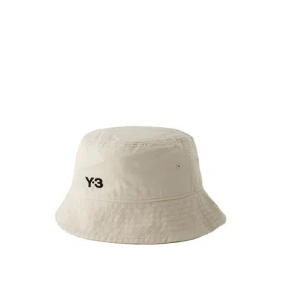 Y-3 Bucket Hat - Cotton - Beige In Grey