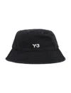 Y-3 Black Bucket Hat With Logo