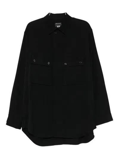 Y-3 Buttoned Pocket Shirt In Black