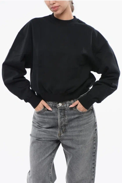 Y-3 By Yohji Yamamoto Adidas Brushed Cotton Blend Relaxed Fit Crew-neck Sweatshirt