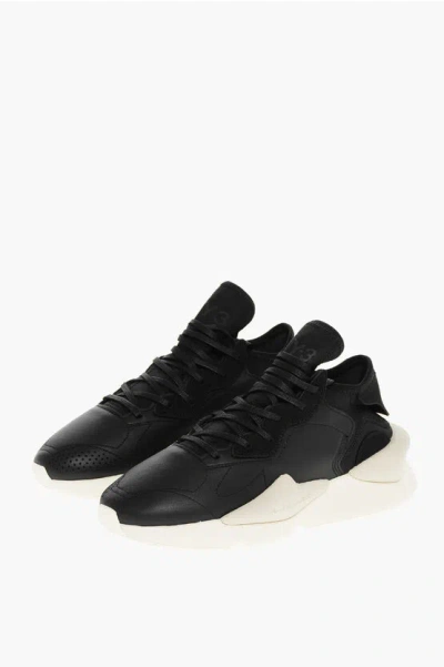 Y-3 By Yohji Yamamoto Adidas Leather And Neoprene Kaiwa Low Top Sneakers In Multi