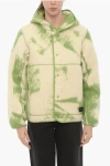 Y-3 BY YOHJI YAMAMOTO ADIDAS TIE-DYE EFFECT HOODED JACKET WITH CUT-OUT DETAILS