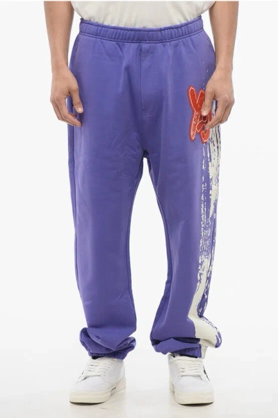 Y-3 By Yohji Yamamoto Brushed Cotton Sweatpants With Logo Patch