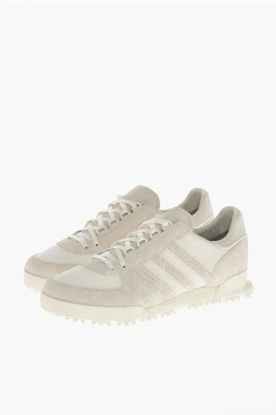 Y-3 By Yohji Yamamoto Lace-up Marathon Suede Sneakers In Animal Print