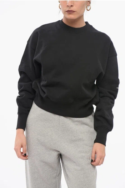 Y-3 By Yohji Yamamoto Monochrome Cotton Sweatshirt With Crew Neck