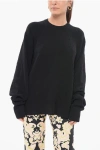 Y-3 By Yohji Yamamoto Stretch Cotton Oversized Sweater With Crew Neck