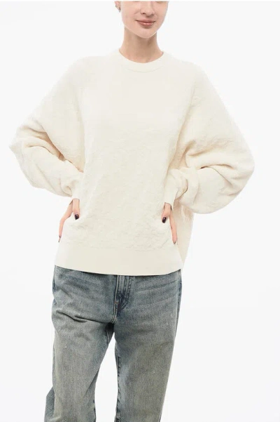 Y-3 By Yohji Yamamoto Stretch Cotton Oversized Sweater With Crew Neck