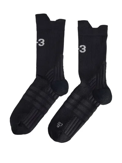 Y-3 Logo-detail Tennis Socks In Black