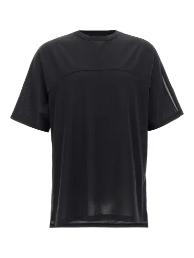 Y-3 Mesh Stripes Short Sleeve T-shirt In Black