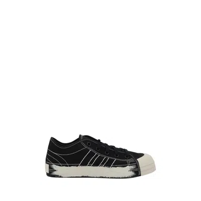 Y-3 Black Textile Sneakers With Distressed Sole