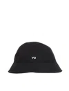 Y-3 Black Bucket Hat With Logo