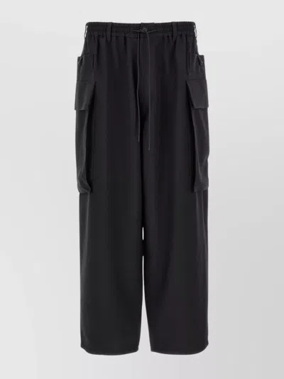 Y-3 Cargo Pants With Button Detail And Pockets In Black