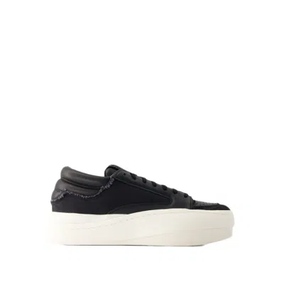 Y-3 CENTENNIAL LOW SNEAKERS - LEATHER - BLACK