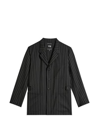 Y-3 Chore Pinstripe Jacket In Black