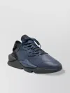 Y-3 Navy Blue Lace-up Sneakers With Chunky Rubber Sole In Blue