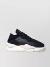 Y-3 CHUNKY SOLE SNEAKERS IN LEATHER BLEND