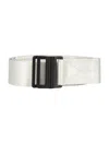 Y-3 Logo-print Buckle Belt In Talc