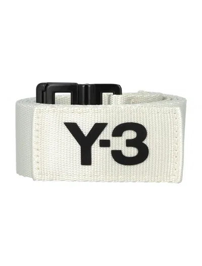 Y-3 Classic Logo Belt In White