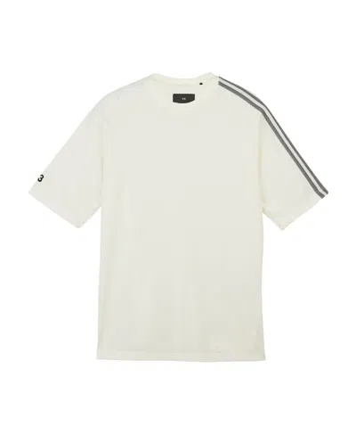 Y-3 Adidas Y 3 White Crew Neck T Shirt With Logo