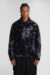 Y-3 Black And White Camouflage Jacket Duvets And Padded Items Black In Blue