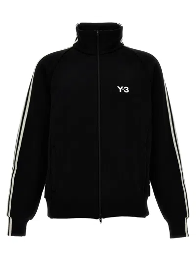 Y-3 Adidas Contrast Band Sweatshirt In White/black